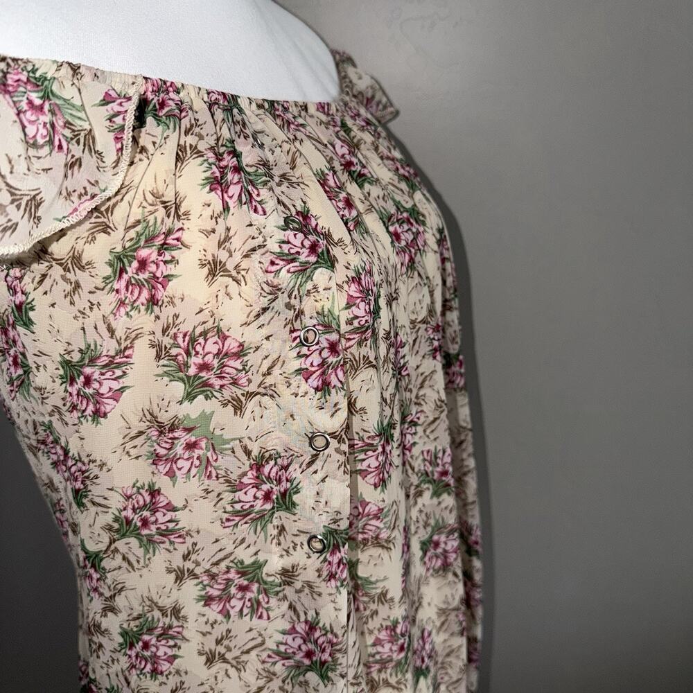 Catch Stitch Woman’s Floral Off The Shoulder Maxi Dress Size M Festival Peasant - Picture 10 of 13